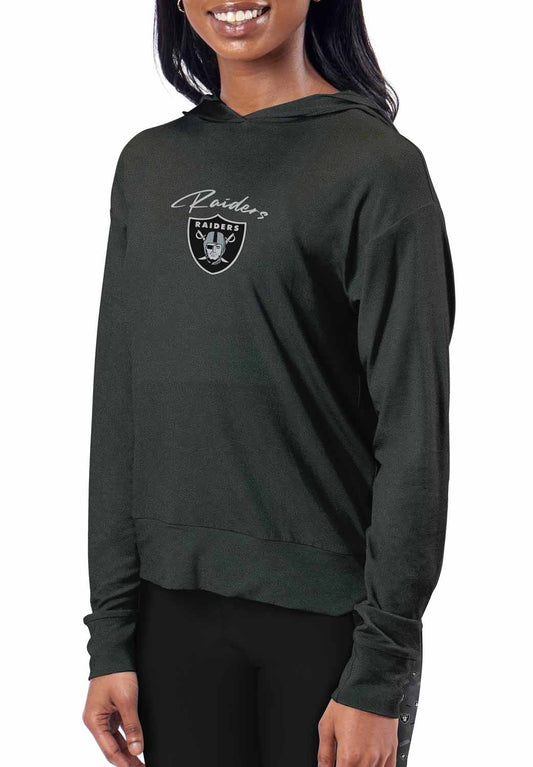 Las Vegas Raiders NFL Women's Session Pullover Hoodie - Black