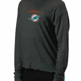Miami Dolphins NFL Women's Session Pullover Hoodie - Black