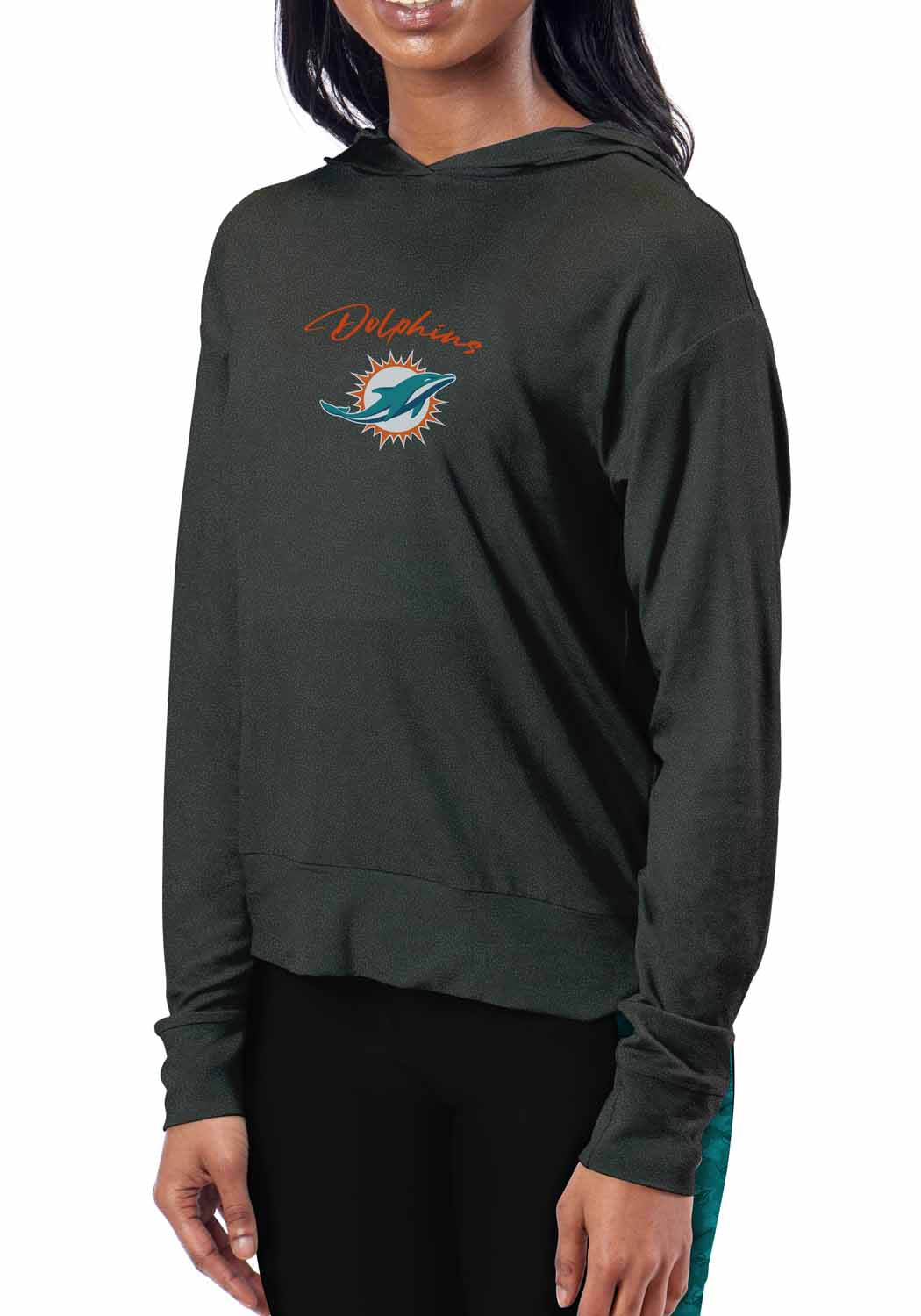 Miami Dolphins NFL Women's Session Pullover Hoodie - Black
