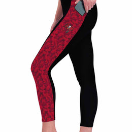 Tampa Bay Buccaneers NFL High Waisted Leggings for Women - Black