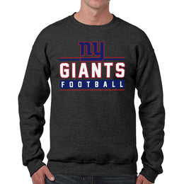 New York Giants NFL Adult True Fan Crewneck Sweatshirt - Charcoal