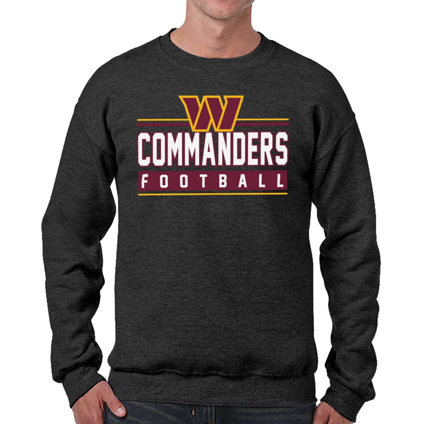 Washington Commanders NFL Adult True Fan Crewneck Sweatshirt - Charcoal
