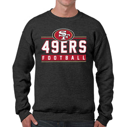 San Francisco 49ers NFL Adult True Fan Crewneck Sweatshirt - Charcoal