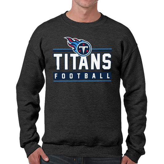 Tennessee Titans NFL Adult True Fan Crewneck Sweatshirt - Charcoal