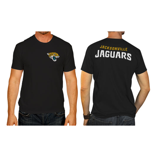 Jacksonville Jaguars NFL Pro Football Final Countdown Adult Cotton-Poly Short Sleeved T-Shirt For Men & Women - Black