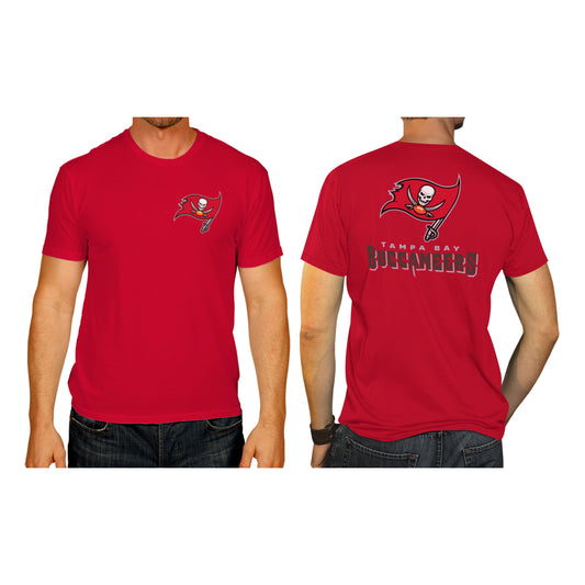 Tampa Bay Buccaneers NFL Pro Football Final Countdown Adult Cotton-Poly Short Sleeved T-Shirt For Men & Women - Cardinal