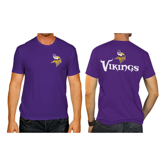 Minnesota Vikings NFL Pro Football Final Countdown Adult Cotton-Poly Short Sleeved T-Shirt For Men & Women - Purple