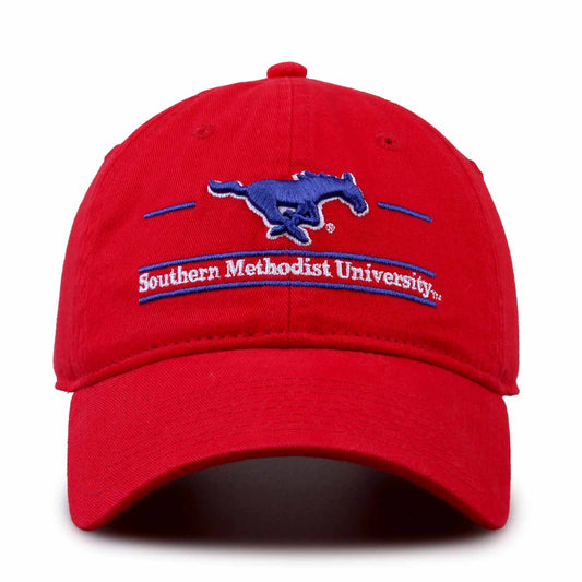 SMU Mustangs NCAA Adult Bar Hat - Red