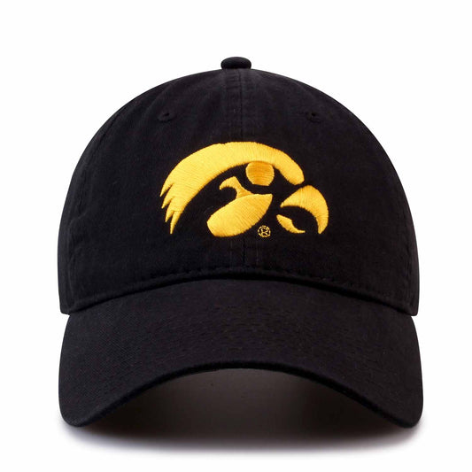 Iowa Hawkeyes NCAA Adult Relaxed Fit Logo Hat - Black
