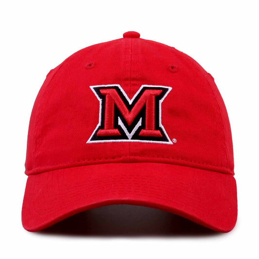 Miami Redhawks NCAA Adult Relaxed Fit Logo Hat - Red