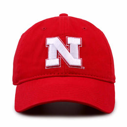 Nebraska Cornhuskers NCAA Adult Relaxed Fit Logo Hat - Red