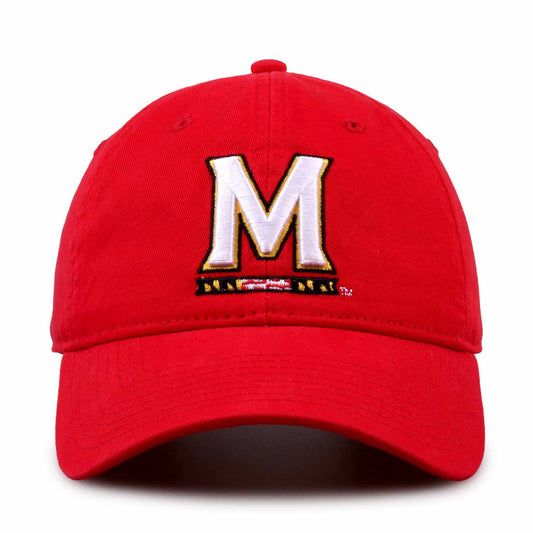 Maryland Terrapins NCAA Adult Relaxed Fit Logo Hat - Red