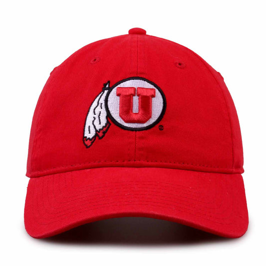 Utah Utes NCAA Adult Relaxed Fit Logo Hat - Red