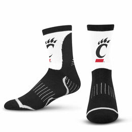 Cincinnati  Bearcats Adult NCAA Surge Quarter Length Crew Socks - Black