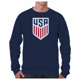 USA National Team The Victory Officially Licensed Unisex Adult US Men's National Soccer Team Gameday Logo Crewneck Sweatshirt - Navy