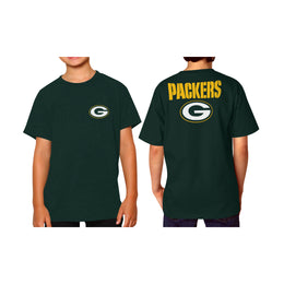 Green Bay Packers Team Fan Apparel NFL Youth Final Countdown Tee- Pro Football T-Shirt For Boys & Girls - Green