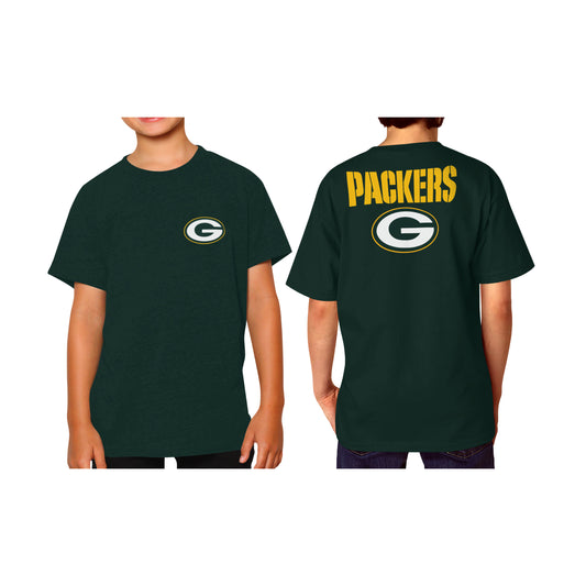 Green Bay Packers Team Fan Apparel NFL Youth Final Countdown Tee- Pro Football T-Shirt For Boys & Girls - Green