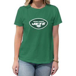 New York Jets NFL Womens Heather Logo Relaxed Fit T-Shirt - Green