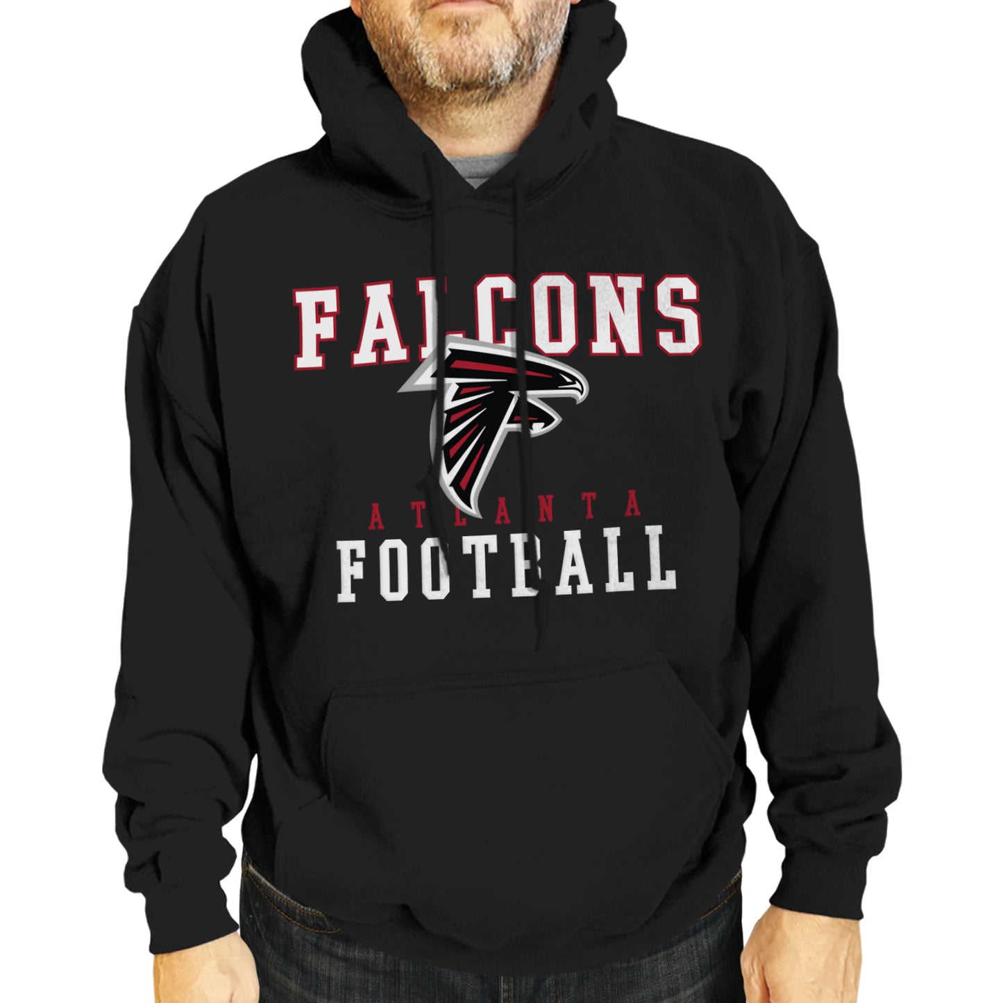 Atlanta Falcons NFL Core Fan Adult Hooded Sweatshirt - Black