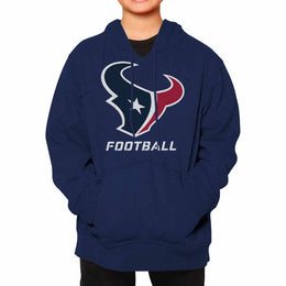 Houston Texans NFL Youth Run City Hoodie- Kids Pro Football Pullover Sweatshirt- Officially Licensed - Navy
