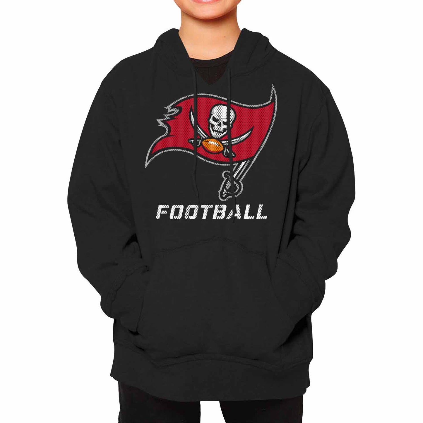 Tampa Bay Buccaneers NFL Youth Run City Hoodie- Kids Pro Football Pullover Sweatshirt Kids Clothes - Black