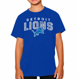 Detroit Lions NFL Youth Starting Fresh Tee- Pro Football Tag-Less T-Shirt For Boys & Girls - Royal