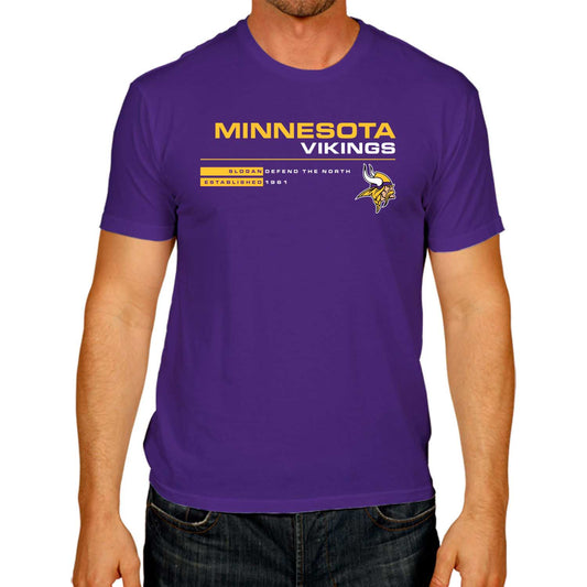 Minnesota Vikings Adult NFL Speed Stat Sheet T-Shirt - Purple