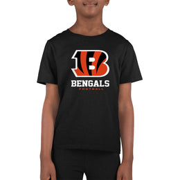 Cincinnati Bengals Youth NFL Ultimate Fan Logo Short Sleeve T-Shirt - Black