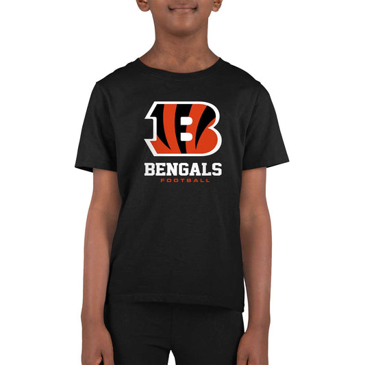 Cincinnati Bengals Youth NFL Ultimate Fan Logo Short Sleeve T-Shirt - Black