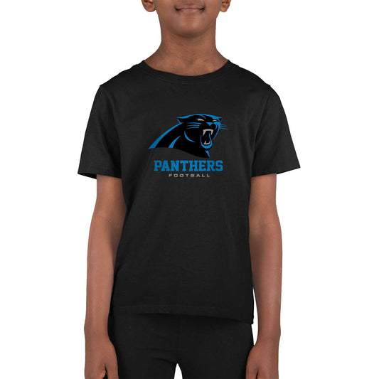 Carolina Panthers Youth NFL Ultimate Fan Logo Short Sleeve T-Shirt - Black