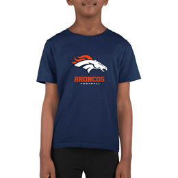 Denver Broncos Youth NFL Ultimate Fan Logo Short Sleeve T-Shirt - Navy