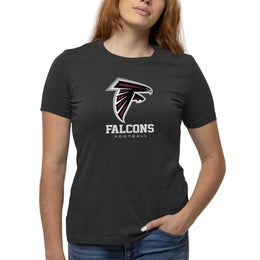 Atlanta Falcons Women's NFL Ultimate Fan Logo Short Sleeve T-Shirt - Black