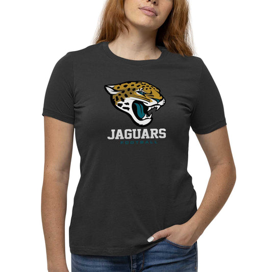 Jacksonville Jaguars Women's NFL Ultimate Fan Logo Short Sleeve T-Shirt - Black
