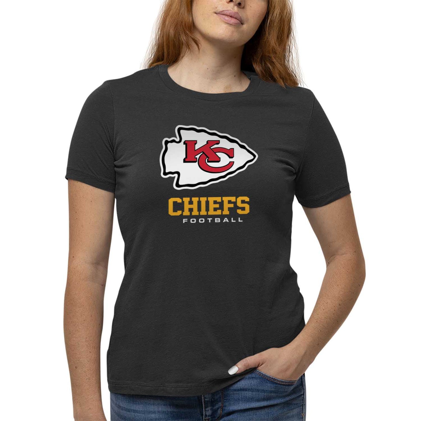 Kansas City Chiefs Women's NFL Ultimate Fan Logo Short Sleeve T-Shirt - Black
