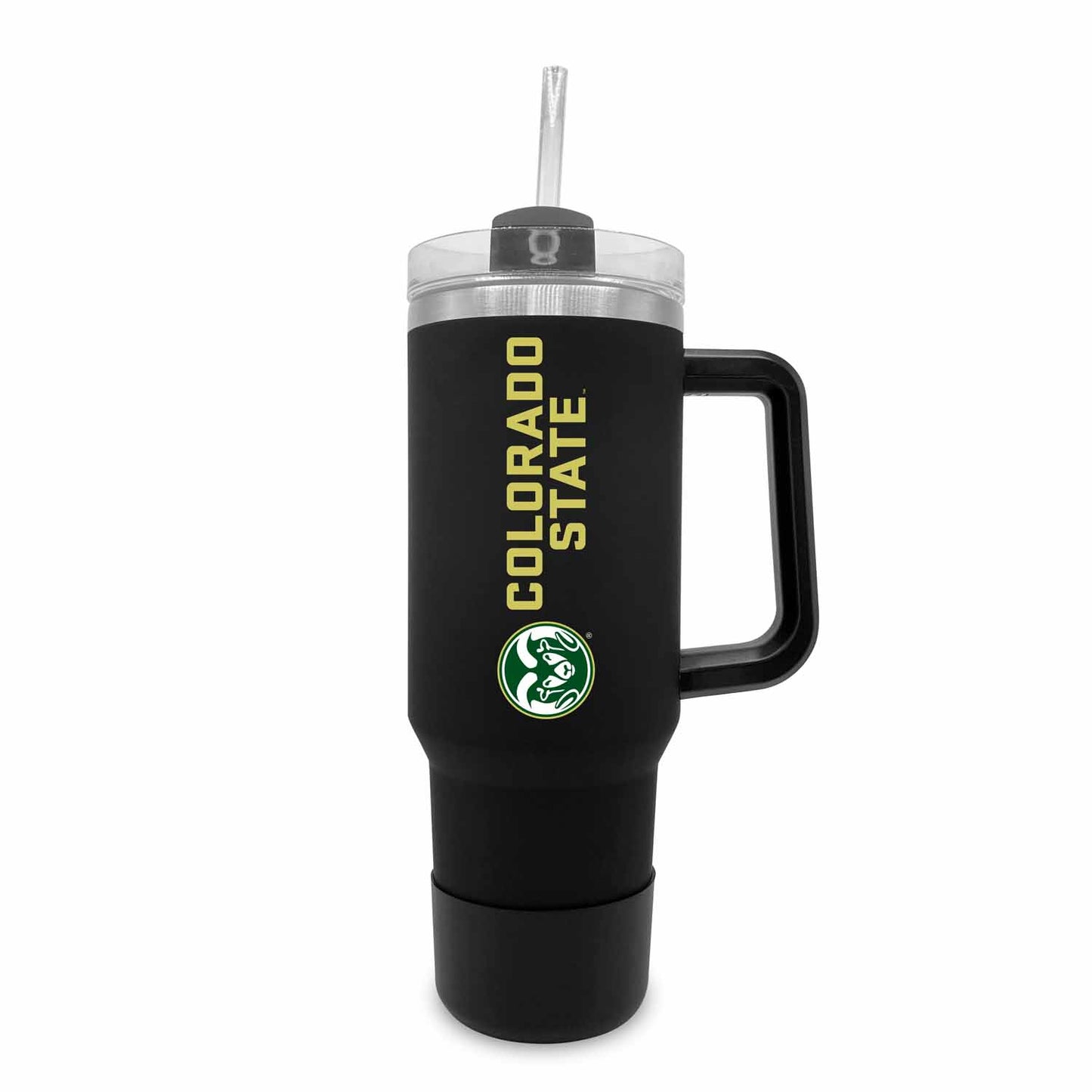 Colorado State Rams College & University 40 oz Travel Tumbler With Handle - Black