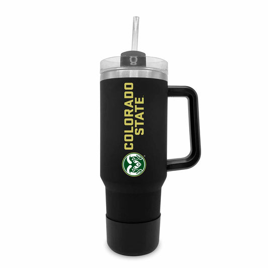 Colorado State Rams College & University 40 oz Travel Tumbler With Handle - Black