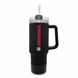 Georgia Bulldogs College & University 40 oz Travel Tumbler With Handle - Black