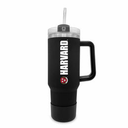 Harvard Crimson College & University 40 oz Travel Tumbler With Handle - Black