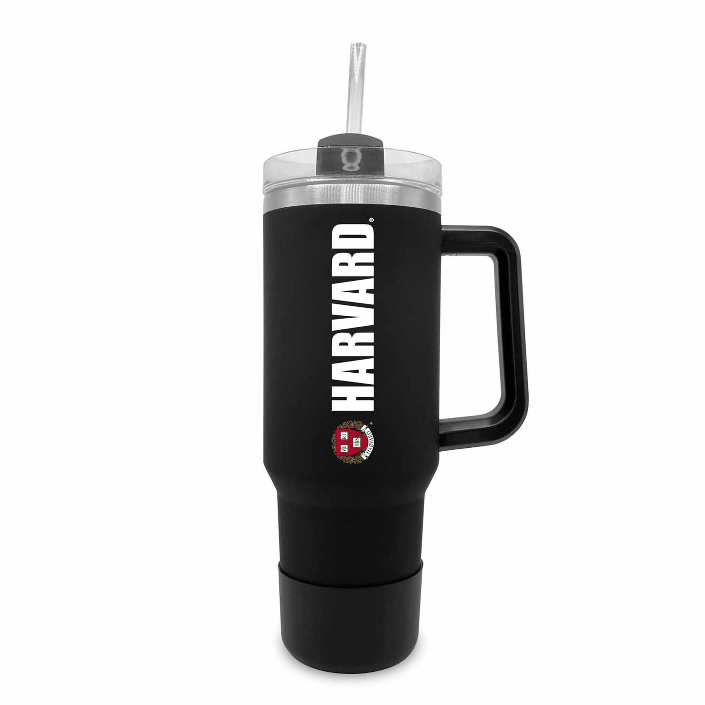 Harvard Crimson College & University 40 oz Travel Tumbler With Handle - Black