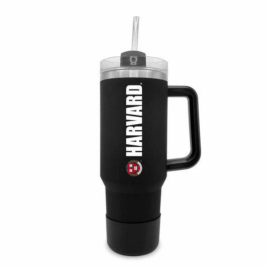 Harvard Crimson College & University 40 oz Travel Tumbler With Handle - Black