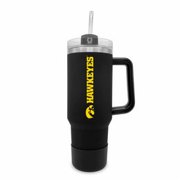 Iowa Hawkeyes College & University 40 oz Travel Tumbler With Handle - Black