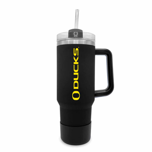 Oregon Ducks College & University 40 oz Travel Tumbler With Handle - Black