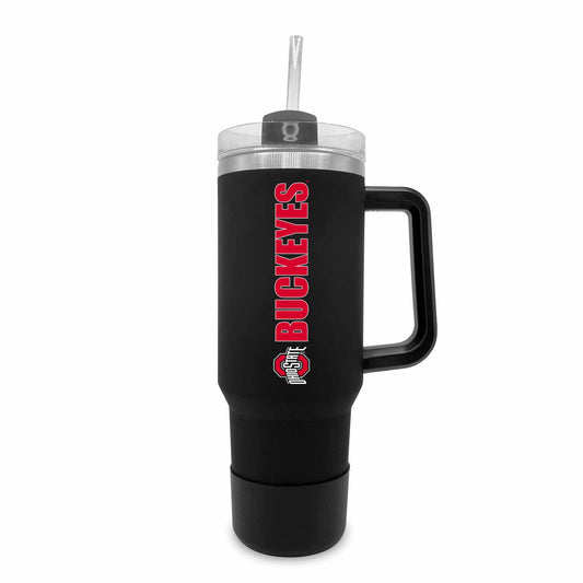 Ohio State Buckeyes College & University 40 oz Travel Tumbler With Handle - Black