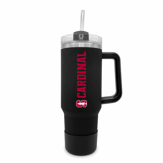 Stanford Cardinal College & University 40 oz Travel Tumbler With Handle - Black