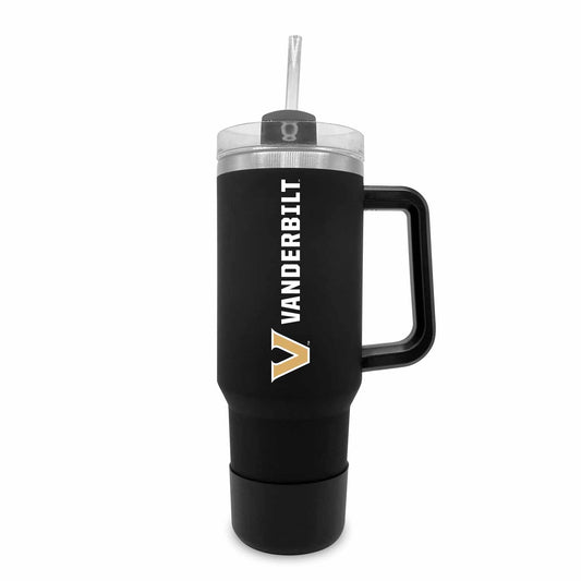 Vanderbilt Commodores College & University 40 oz Travel Tumbler With Handle - Black