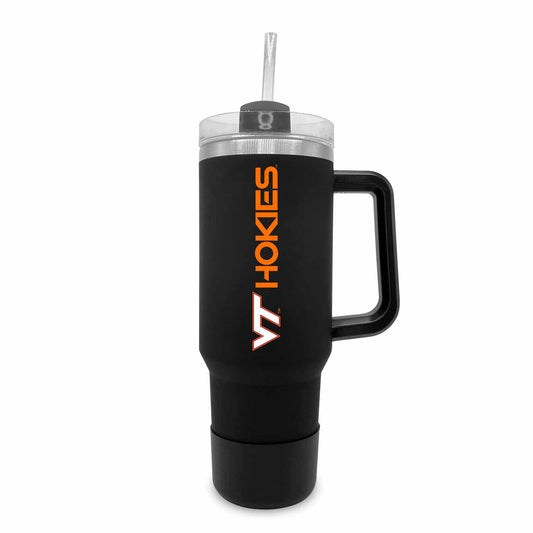 Virginia Tech Hokies College & University 40 oz Travel Tumbler With Handle - Black