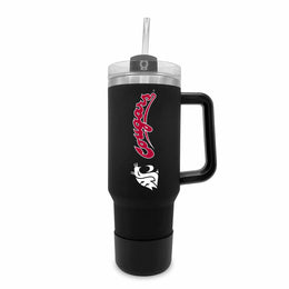 Washington State Cougars College & University 40 oz Travel Tumbler With Handle - Black