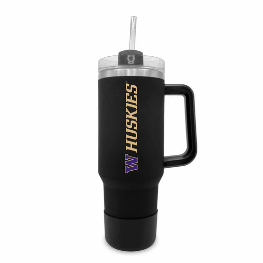 Washington Huskies College & University 40 oz Travel Tumbler With Handle - Black