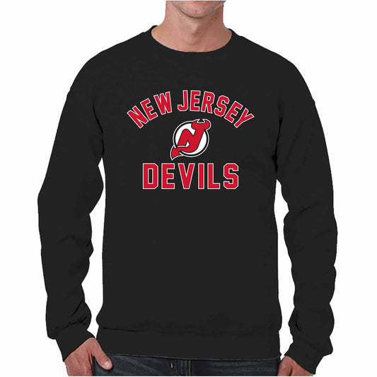 New Jersey Devils Adult NHL Gameday Crewneck Sweatshirt - Black