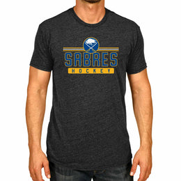 Buffalo Sabres Adult NHL Heather Charcoal True Fan Hockey T-Shirt - Charcoal